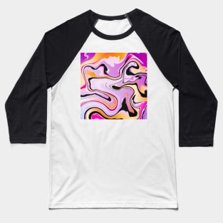 Colorful Marble Inkscape Baseball T-Shirt